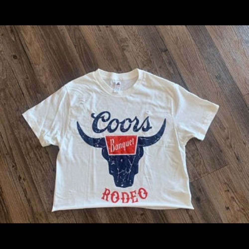 Coors Rodeo Cream Crop Top Unisex